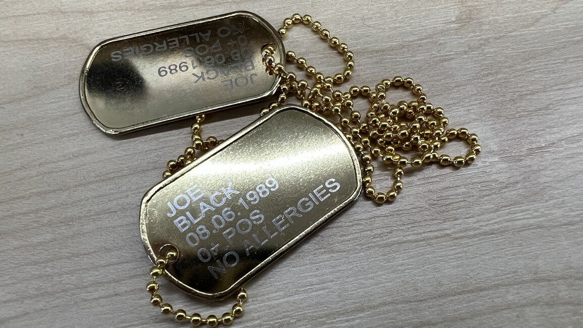 O&T Gravur von Dog Tags
