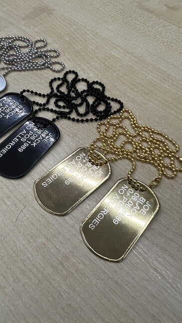 O&T Gravur von Dog Tags