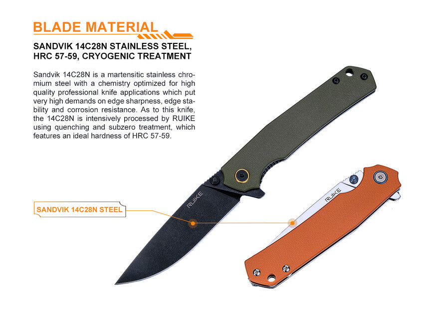 Ruike P801 Knife, Orange