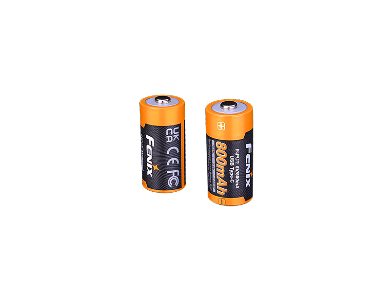 Fenix RCR123A επαναφορτιζόμενη μπαταρία USB-C Li-ion, 800 mAh
