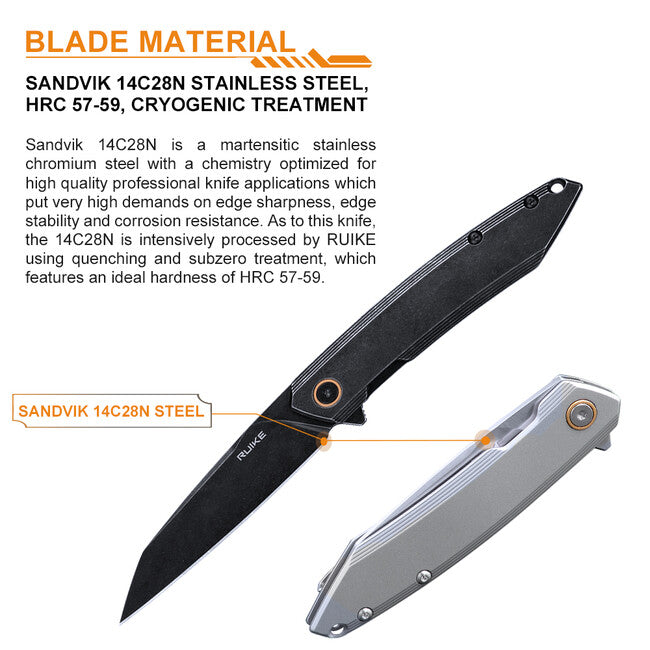 Ruike P831S Knife, Silver