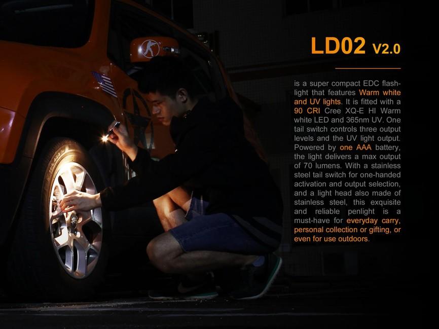 Fenix LD02 High CRI + UV Flashlight