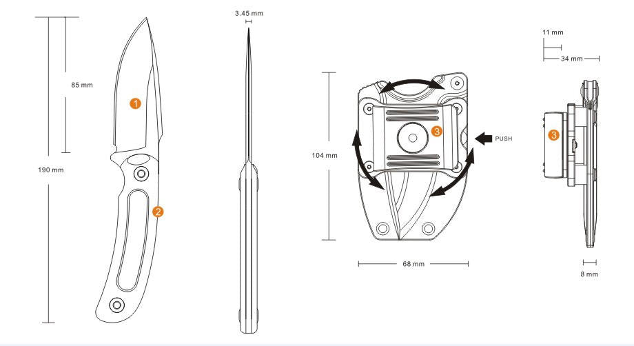 Ruike Hornet F815 μαχαίρι