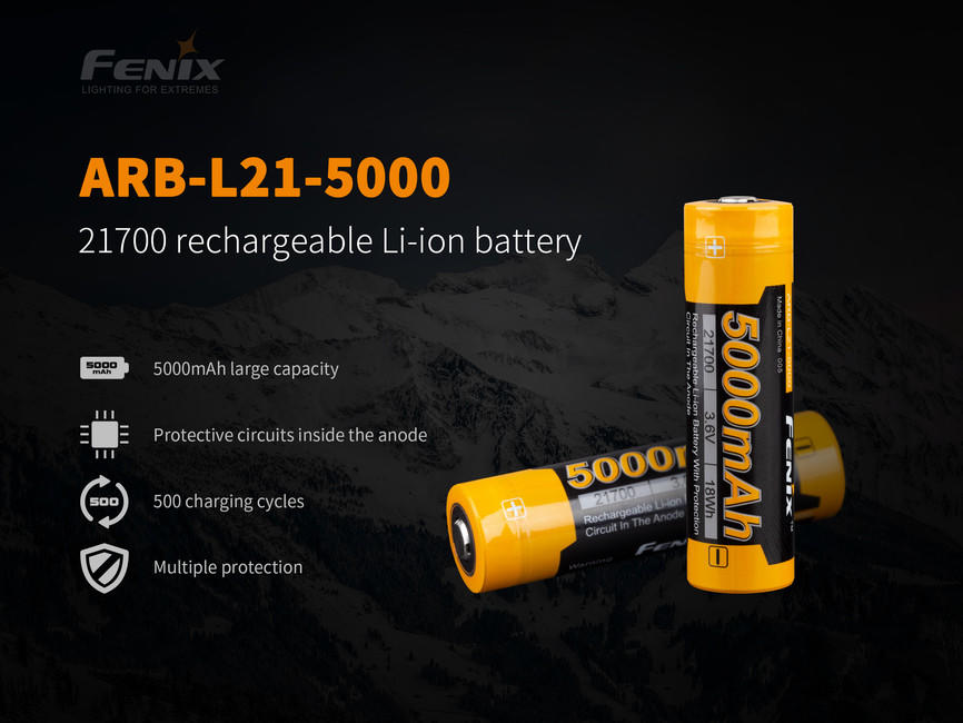 Fenix 21700 Li-Ion-Akku, 5000 mAh