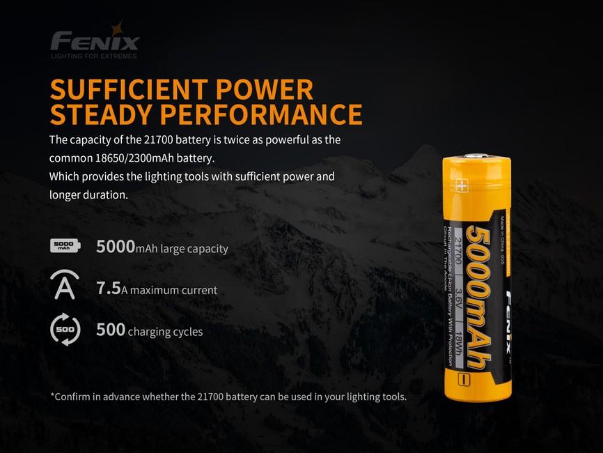 Fenix 21700 Li-Ion-Akku, 5000 mAh