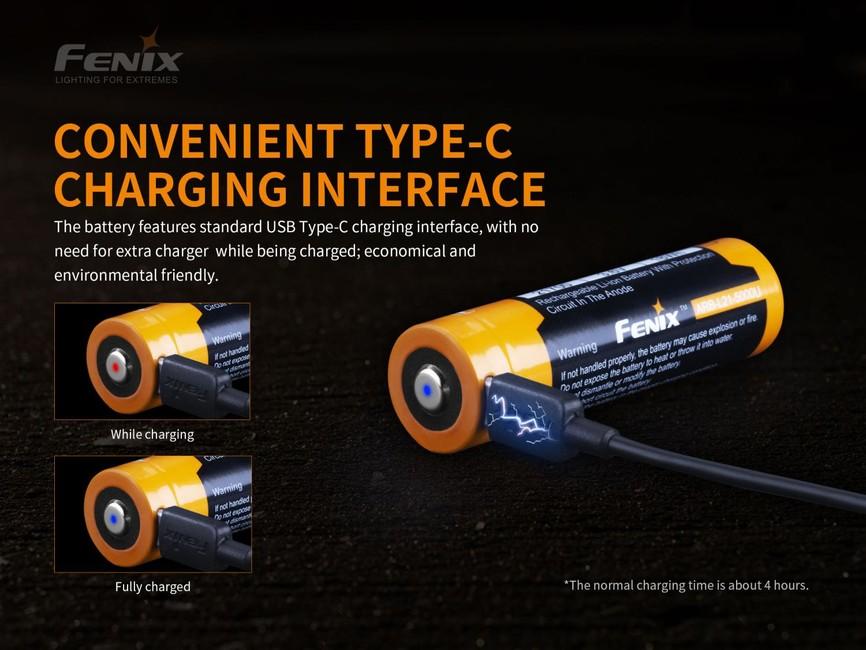 Fenix Akku 21700 5000 mAh Li-Ion USB-C