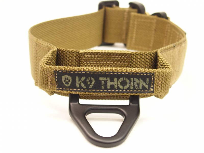 K9 Thorn Cobra-Bravo 45mm halsband mit griff, braun kojote