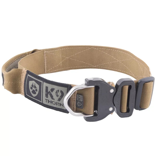 K9 Thorn Cobra-Echo 38mm halsband mit griff , dunkel kojote