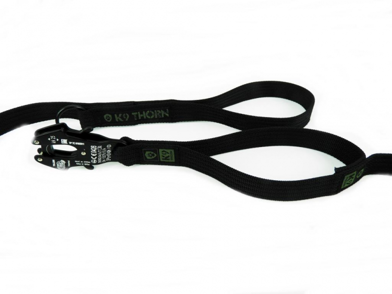 K9 Thorn Kong Frog mit 2 Griffen leine 100cm, schwarz