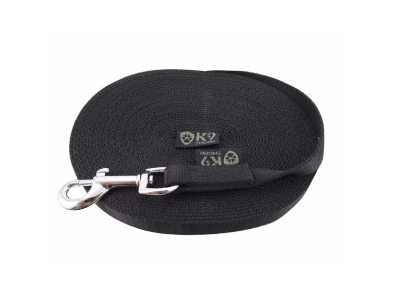 K9 Thorn leine mit Karabiner 20mm/3m, schwarz