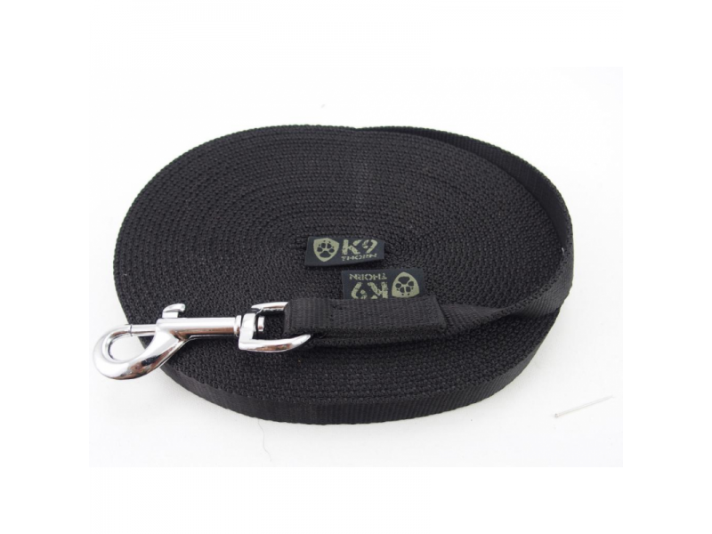 K9 Thorn leine mit Karabinerhaken 20mm/5m, schwarz