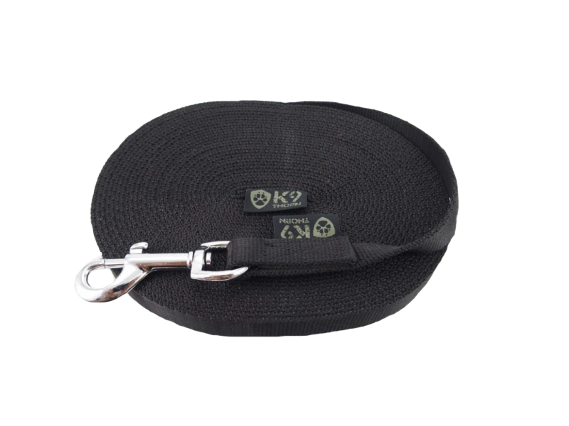 K9 Thorn leine mit karabiner, schwarz, 10M