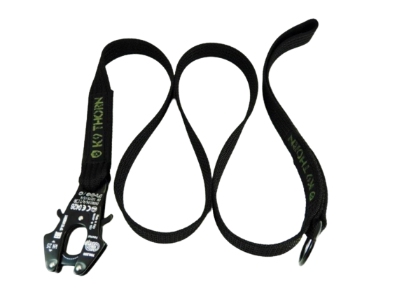 K9 Thorn leine mit Kong-Frog-Karabiner, schwarz, L