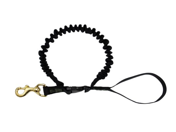 K9 Thorn leine mit Schalldämpfer und Karabiner, schwarz, XL