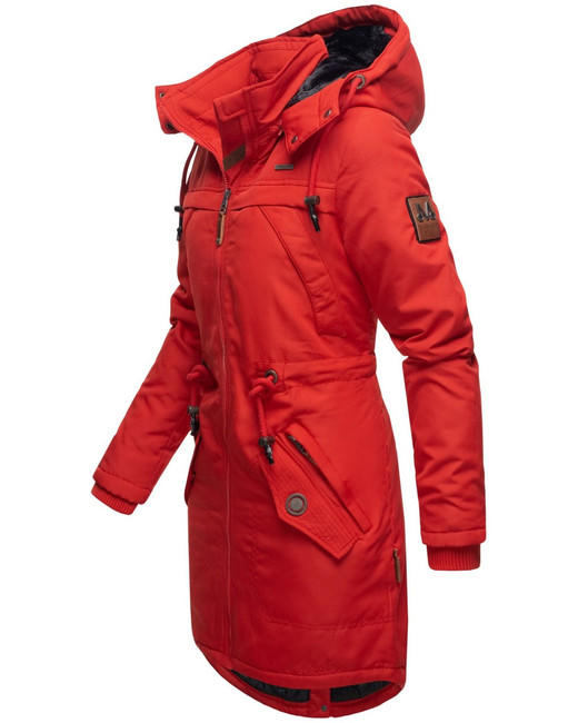 Marikoo Kamii damen-winterjacke mit kapuze, rot