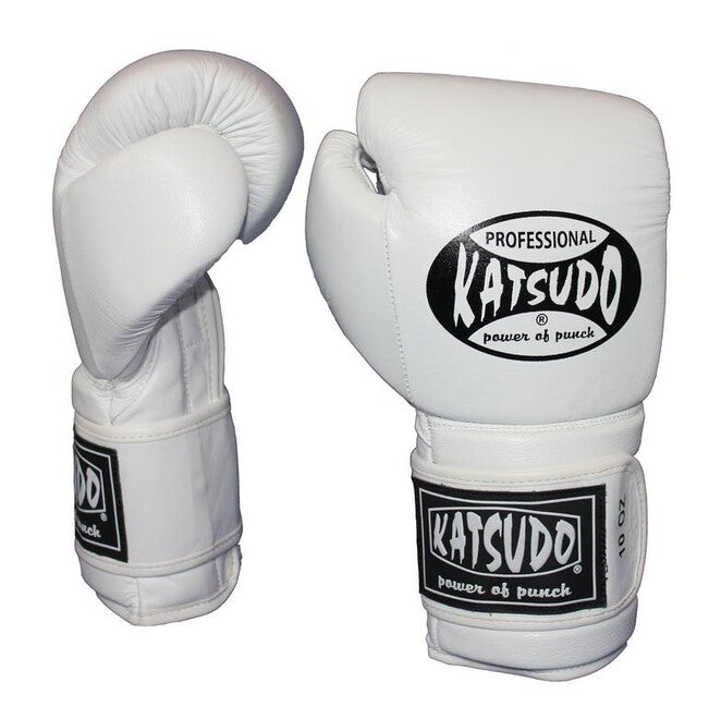 Katsudo Profesional Boxhandschuhe, weiß