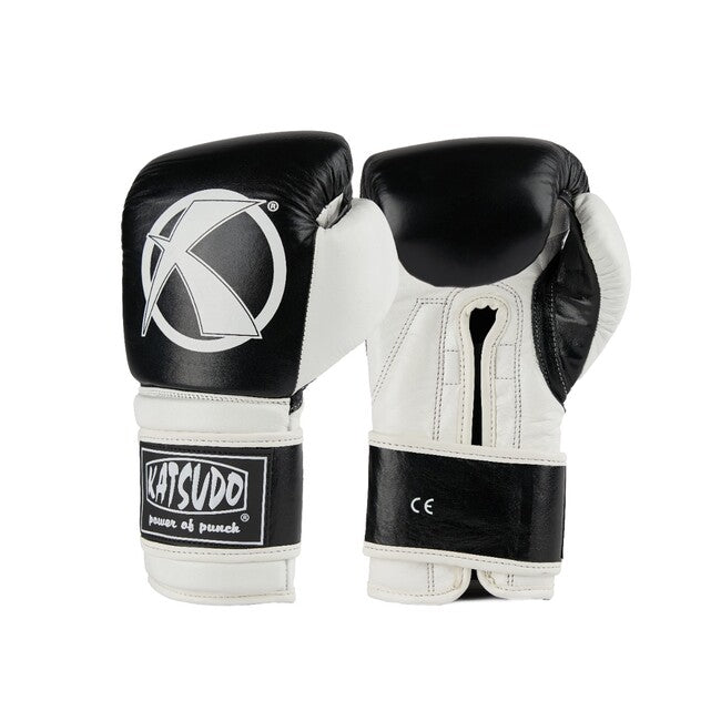 Katsudo Fight Boxhandschuhe, schwarz-weiß