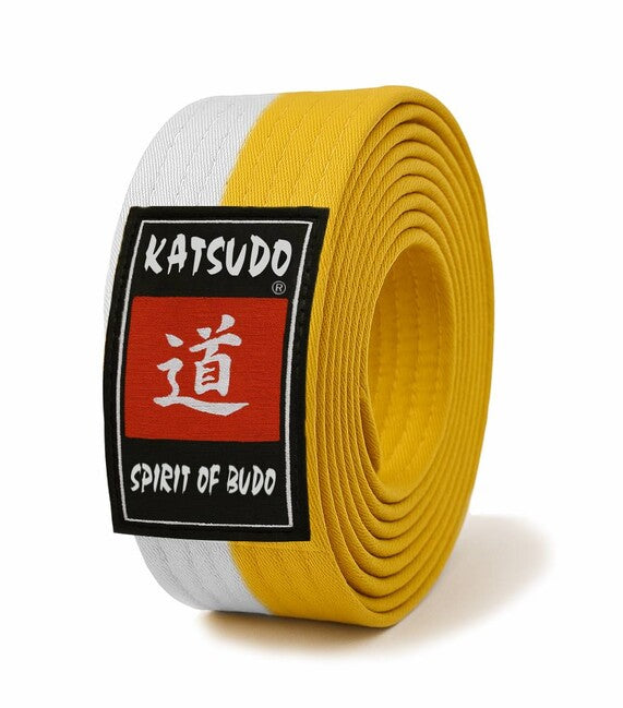 Katsudo Master Obi-Gürtel, weiß-gelb