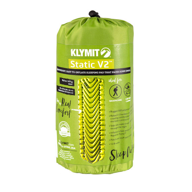 Klymit Static V2 Sleeping Pad, Green