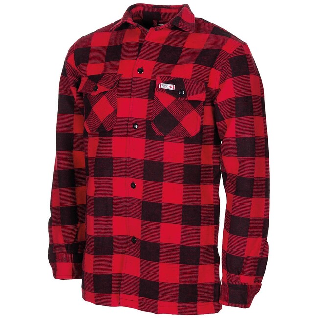 Fox Outdoor Holzfäller Flanellhemd, rot-schwarz