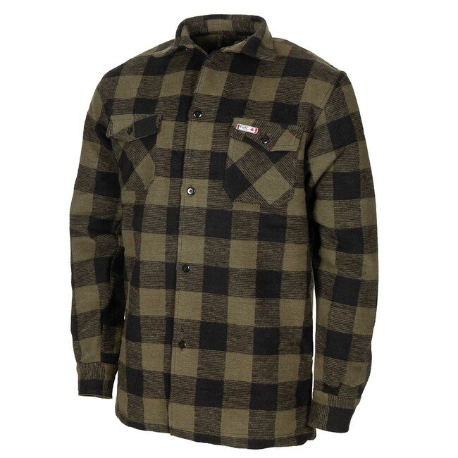 Fox Outdoor Flanellhemd, od grün-schwarz
