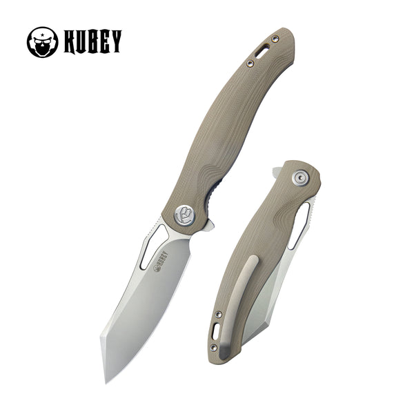 KUBEY Drake KUBEY-Messer, stahl aus 10, tan