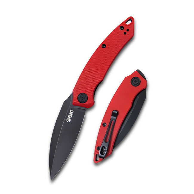 KUBEY Leaf Schließmesser Rot & Schwarz