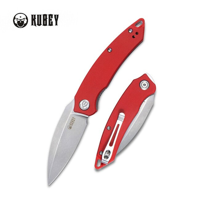 KUBEY Leaf Red G10 schließmesser