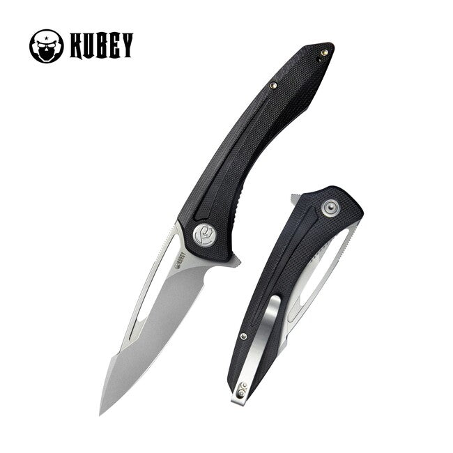KUBEY Merced schwarz g10 schließmesser
