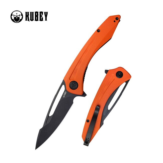 KUBEY Merced Orange & Schwarz Schließmesser