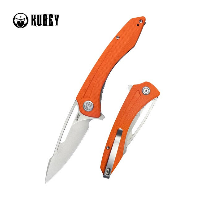 KUBEY Merced Orange G10 schließmesser