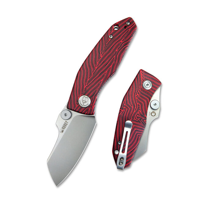 KUBEY Monsterdog Rot-Schwarz G10 schließmesser