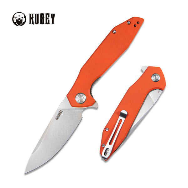 KUBEY Nova schließmesser stahl D2, orange