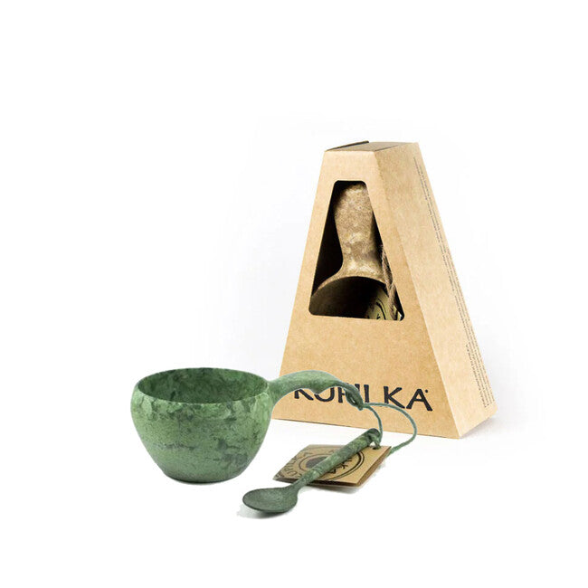 Kupilka Becher mit Löffel, 210 ml, grün