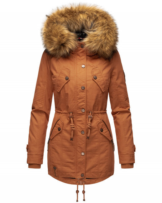 Marikoo LA VIVA PRINCESS damen-winterjacke mit kapuze, rusty cinnamon