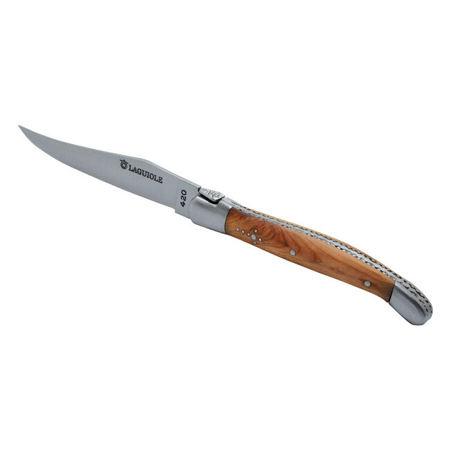 Laguiole DUB123 steakmesser rostfreier Stahl Griff aus Wacholderwurzel Klinge 12cm