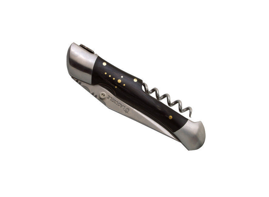 Laguiole DUB212 Natur Korkenzieher messer mit schwarzem griff stamina