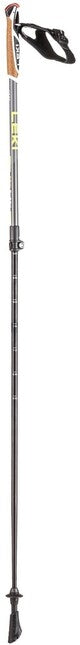 LEKI Spin Shark SL Nordic Walking Stöcke, silbergrau-dunkelanthrazit-lime, 100 - 130 cm
