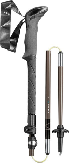 LEKI Makalu FX TA trekkingstöcke, petrol-schwarz-silbergrau, 110 - 130 cm
