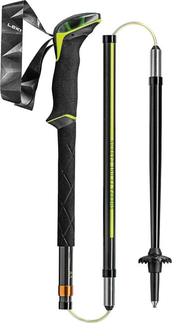 LEKI Sherpa FX.One Carbon trekkingstöcke natur-carbon-neongelb-weiß