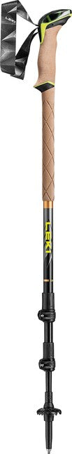 LEKI Sherpa trekkingstöcke dunkel-anthrazit-kupfer-neongelb, 110 - 145 cm