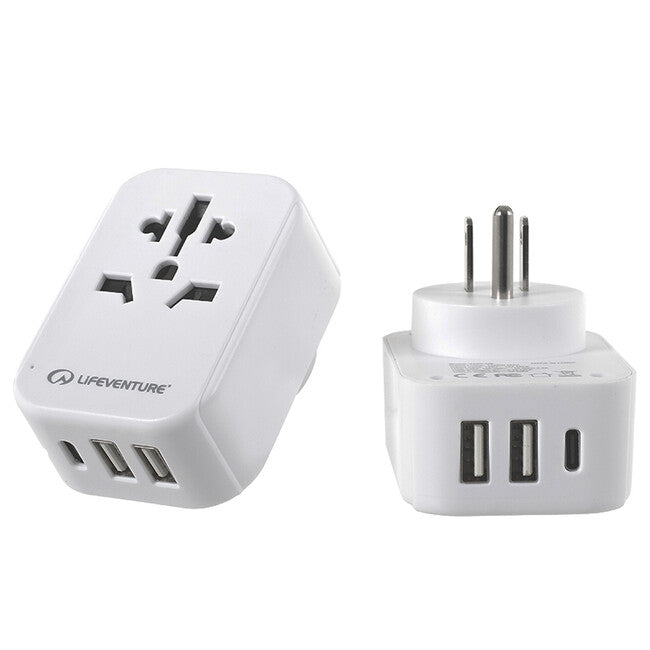 Lifeventure Reiseadapter mit USB und USB-C