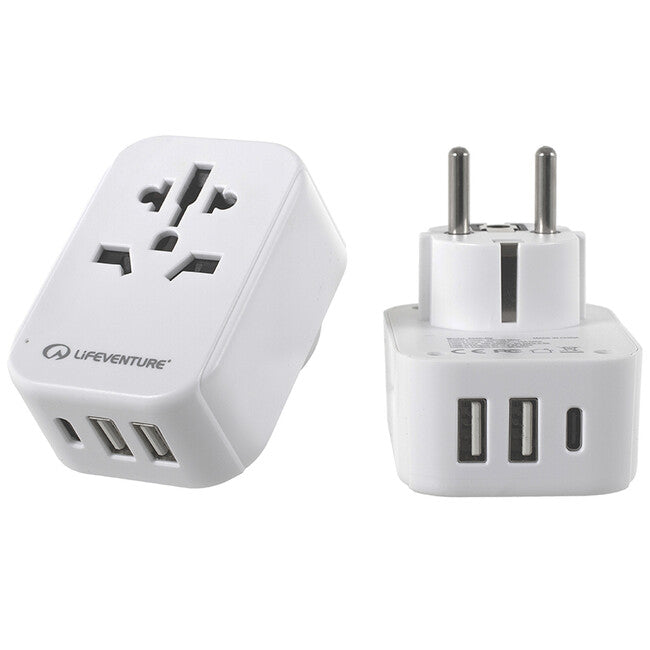 Lifeventure Reiseadapter mit USB und USB-C