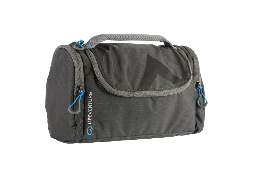 Lifeventure Reisetasche Nylon Wash Case mit abnehmbarem Spiegel grau