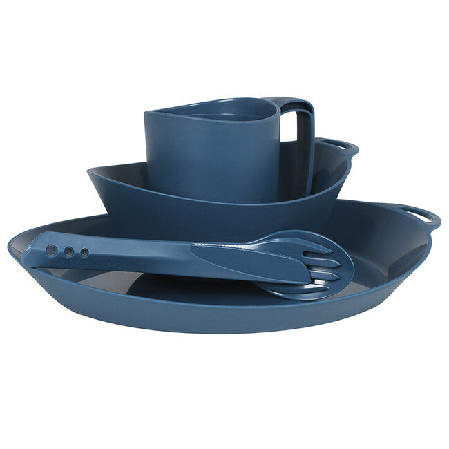 Lifeventure Ellipse Kunststoff-Essgeschirr 4-tlg., navy blau