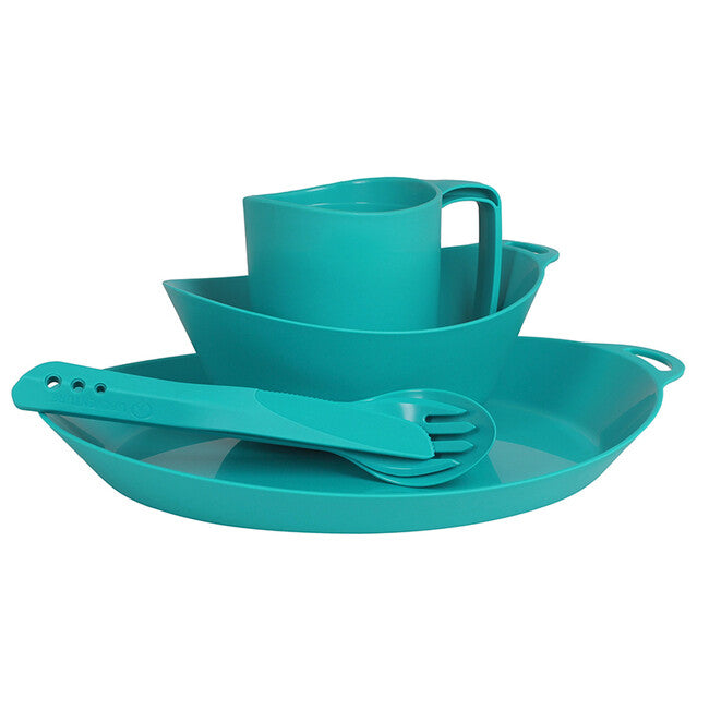Lifeventure Ellipse Kunststoff-Essgeschirr 4-tlg, teal