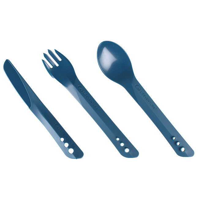 Lifeventure Ellipse Kunststoff-Besteck Besteck-Set, Marine