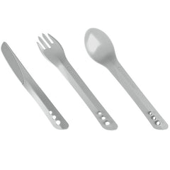 Lifeventure Kunststoff- Besteck Ellipse Cutlery Set, svetlosiva