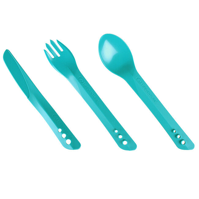 Lifeventure Ellipse Kunststoff-Besteck Besteck-Set, türkis
