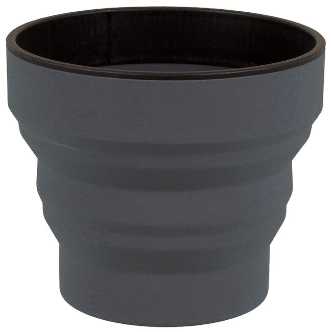 Lifeventure Ellipse Flexi Faltbarer Silikon Becher 350 ml, graphit